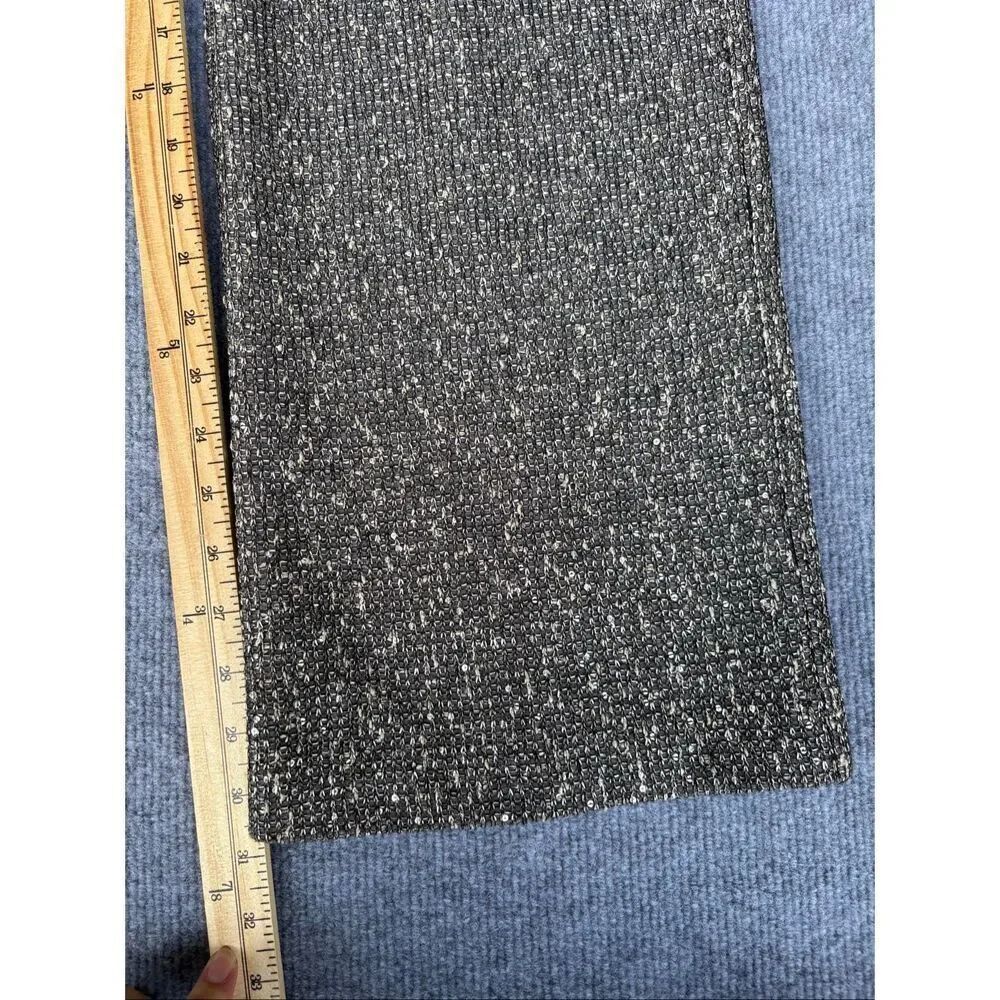 J. McLaughlin Tweed Sequin Knit Pants Size 4 Gray Straight Leg Pull On Stretch - Picture 8 of 10